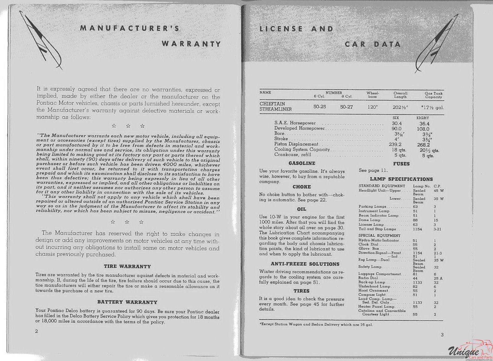 1950 Pontiac Owners Manual Page 24